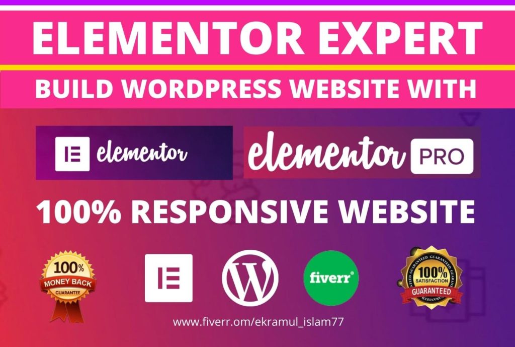 design elementor website wordpress website build by elementor pro